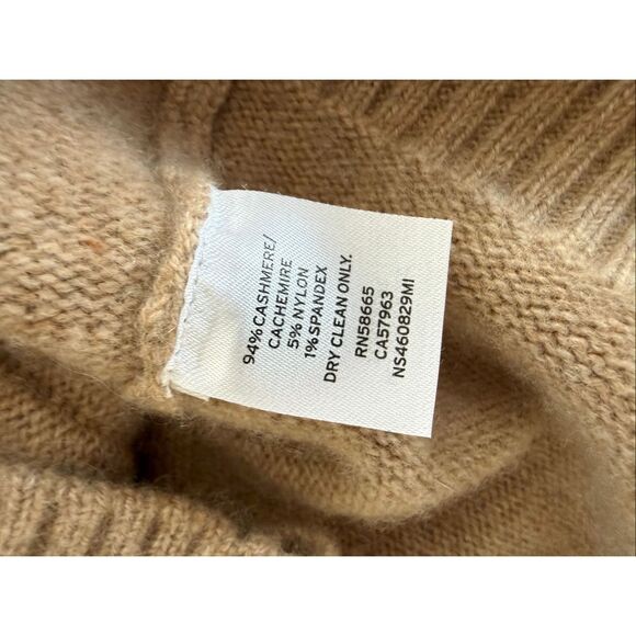 Nordstrom Cashmere Cardigan Sweater Beige Tan $180 M - Picture 7 of 7